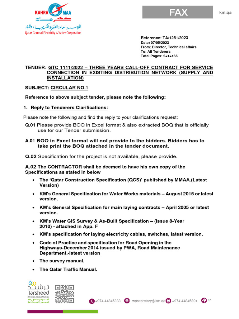 Tender Clarifications for GTC 1111/2022 | PDF | Computers | Technology ...