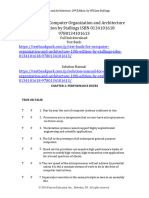 Test Bank For Computer Organization and Architecture 10th Edition by Stallings ISBN 0134101618 9780134101613