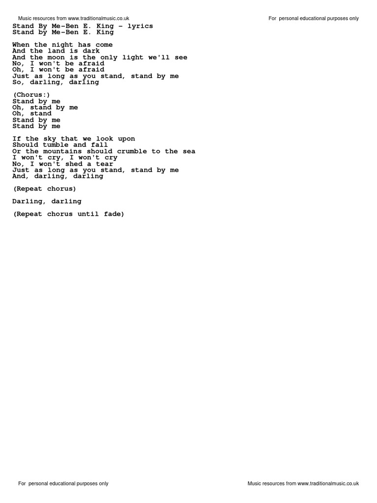 Stand by MeBen e King Ly PDF