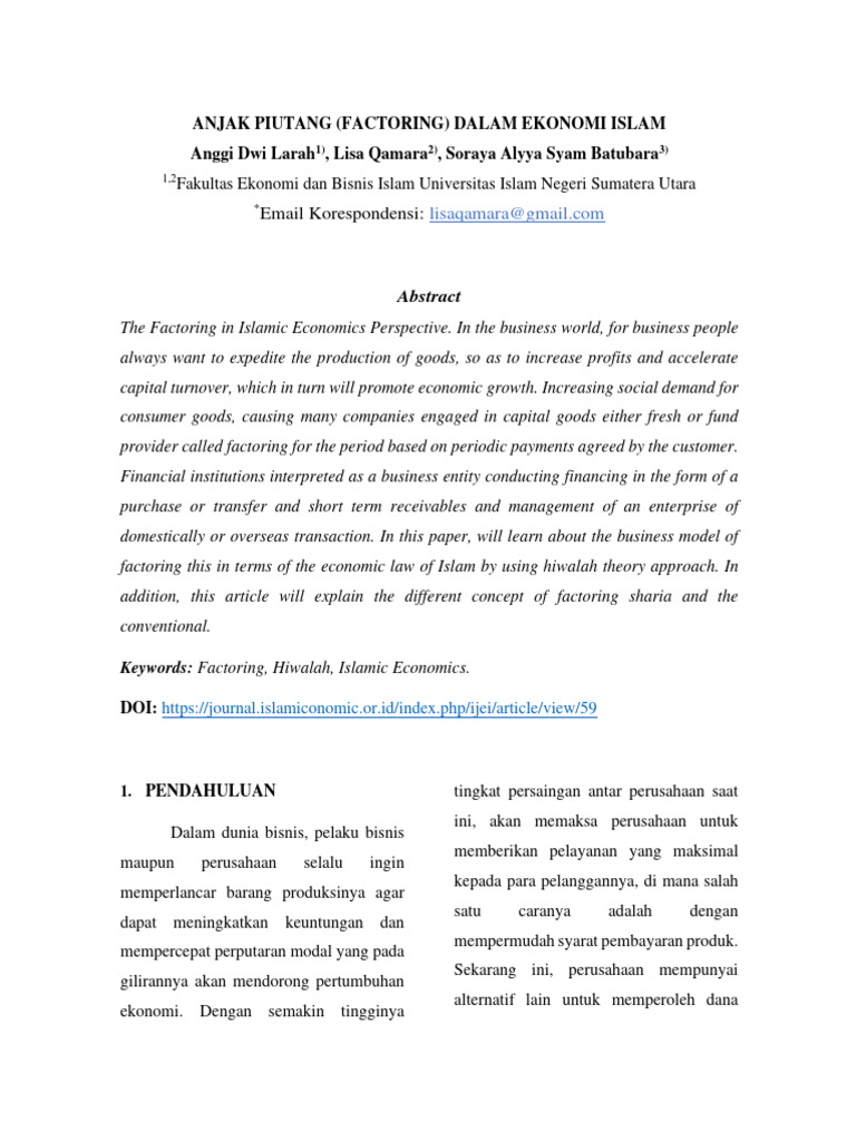 Anjak Piutang Syariah vs Konvensional | PDF | Bisnis | Pengelolaan ...