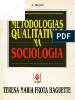 Tereza Maria F. Haguette - Medologias Qualitativas Na Sociologia