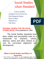 The Social Studies Curriculum Standard Dr. Miasco