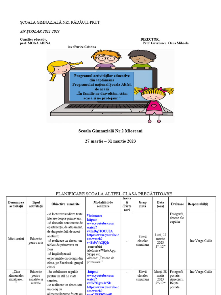 Planificare scoala altfel 2020 varga csilla izvoarele pdf