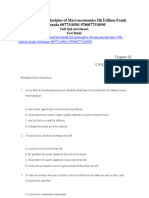 Test Bank For Principles of Macroeconomics 5th Edition Frank Bernanke 0077318501 9780077318505