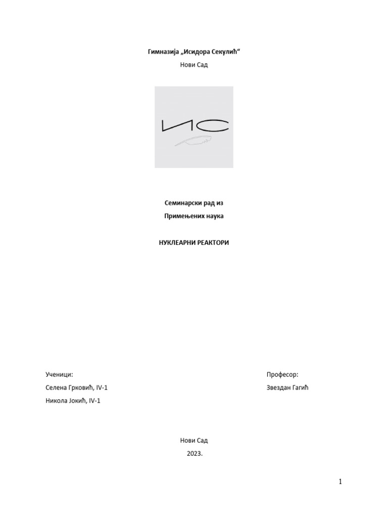 Nuklearni Reaktori | PDF