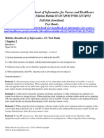 Test Bank For Handbook of Informatics For Nurses and Healthcare Professionals 5th Edition Hebda 0132574950 9780132574952