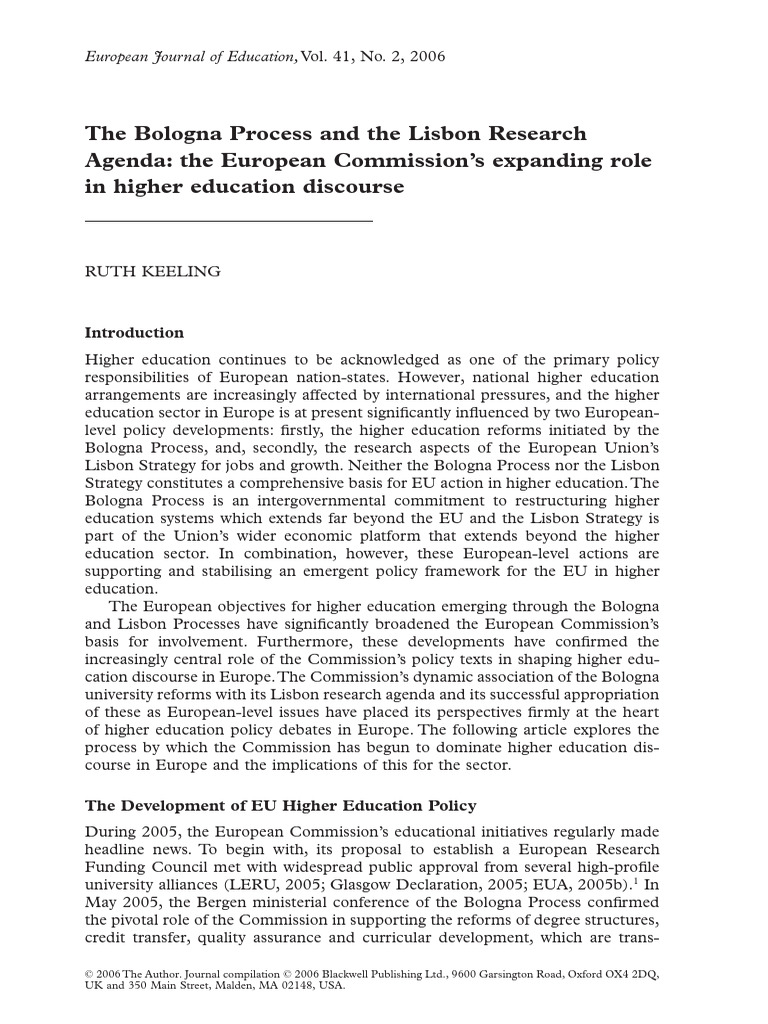 EU's Role in Higher Education Policy | PDF