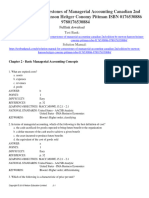 Test Bank For Cornerstones of Managerial Accounting Canadian 2nd Edition by Mowen Hanson Heitger Conomy Pittman ISBN 0176530886 9780176530884