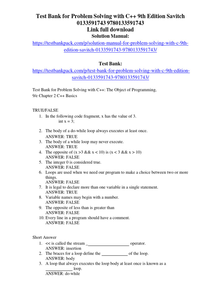 Starting Out With C 9th Edition Pdf