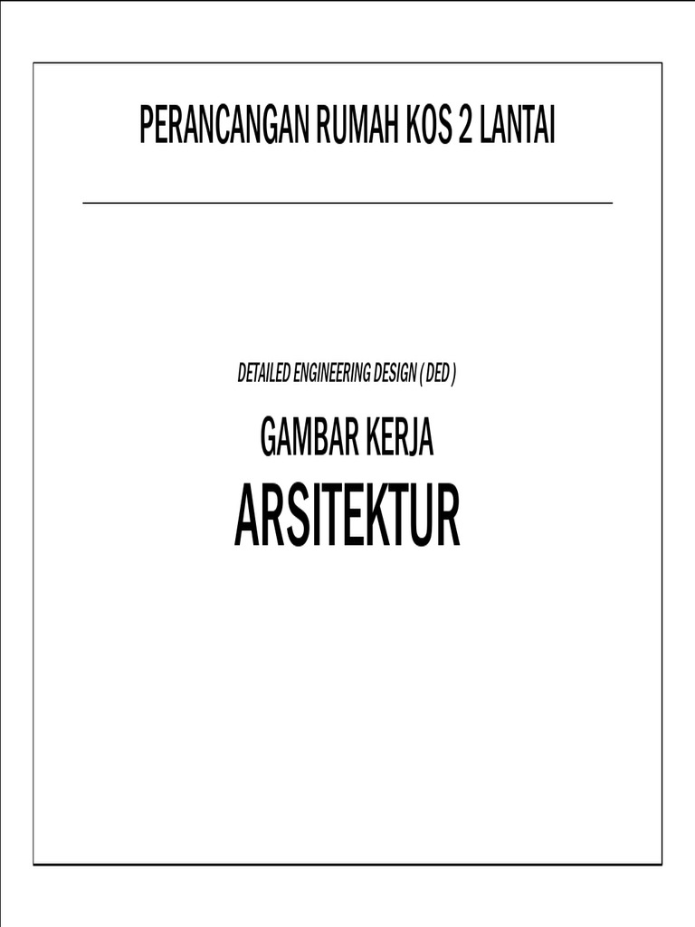 Gambar Kerja Kost Uho 2 Lantai | PDF