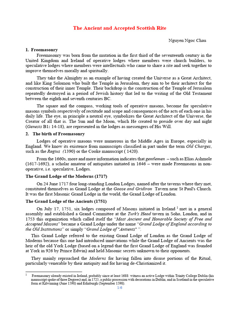The Ancient and Accepted Scottish Rite | PDF