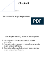 CH 8-Statistical Inference Estimation For Single Population