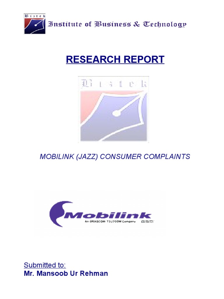 Mobilink (Jazz) Consumer Complaints | PDF | Networks | Wireless