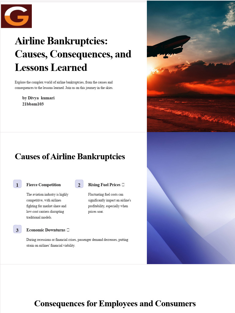 Airline Bankruptcies Causes Consequences and Lessons Learned PDF