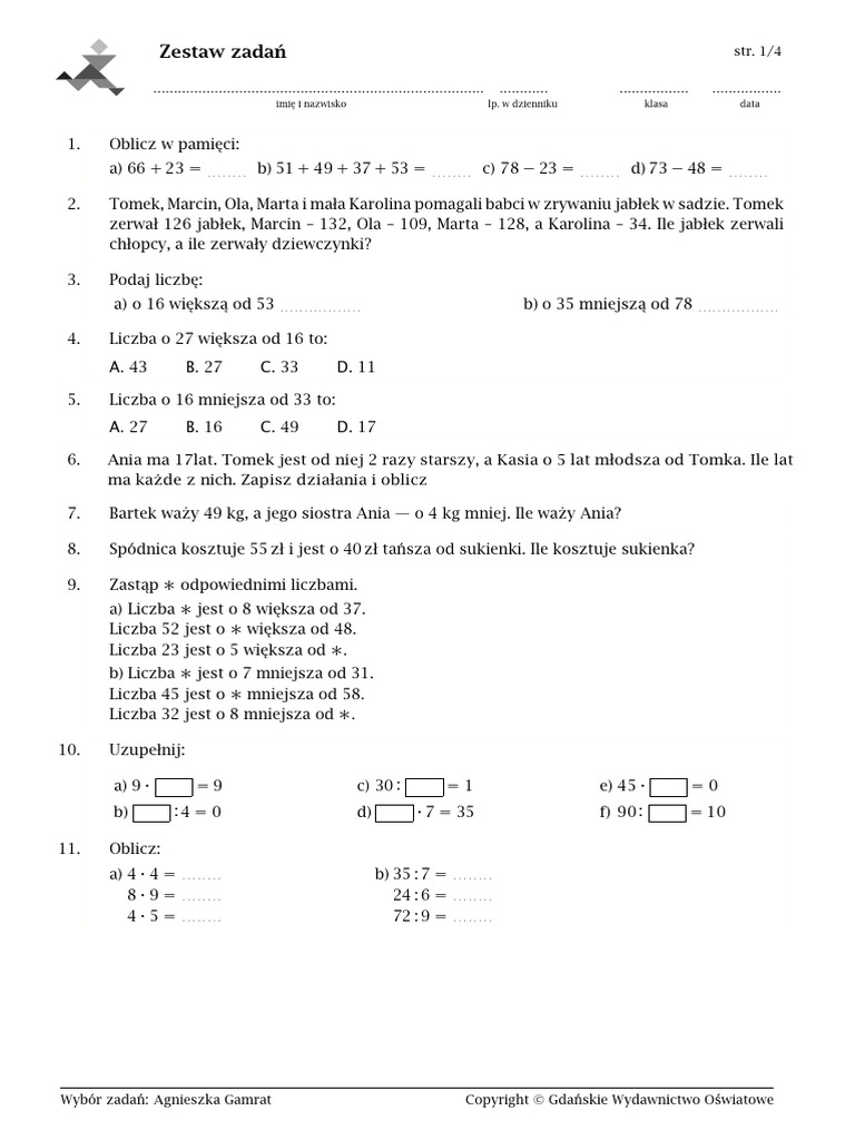 Klasa 4 (1) - 1 | PDF
