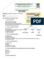 Evaluacion Español 3er Periodo