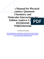 Solution Manual For Physical Chemistry Quantum Chemistry and Molecular Interactions 1st Edition Andrew Cooksy 0321814169