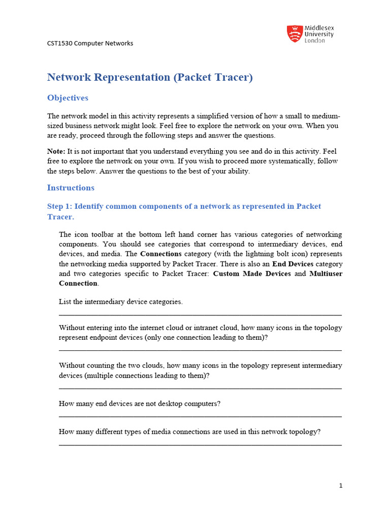 Unit 01b Network Representation | PDF | Computers