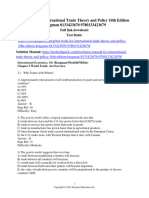 Test Bank For International Trade Theory and Policy 10th Edition Krugman 0133423670 9780133423679