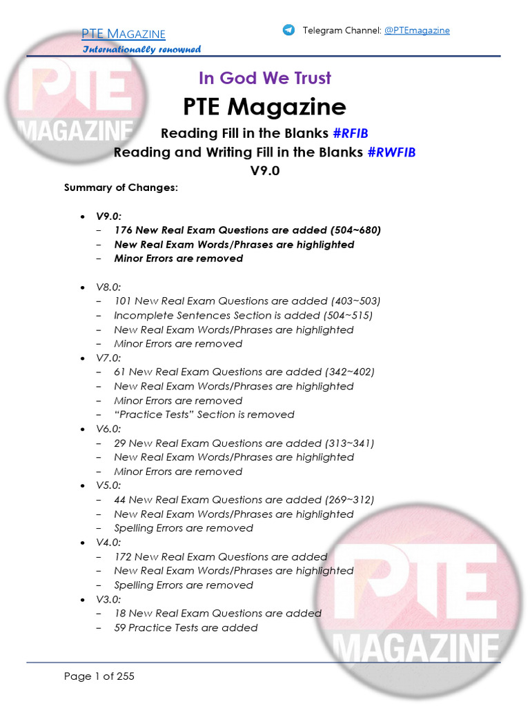 PTE Magazine - RFIB & RWFIB - V9.0 | PDF