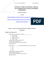 Test Bank For Social Policy For Children and Families A Risk and Resilience Perspective 3rd Edition Jenson and Fraser 148334455X 9781483344553