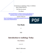 Test Bank For Introduction To Audiology Today 1st Edition Hall 9780205569236