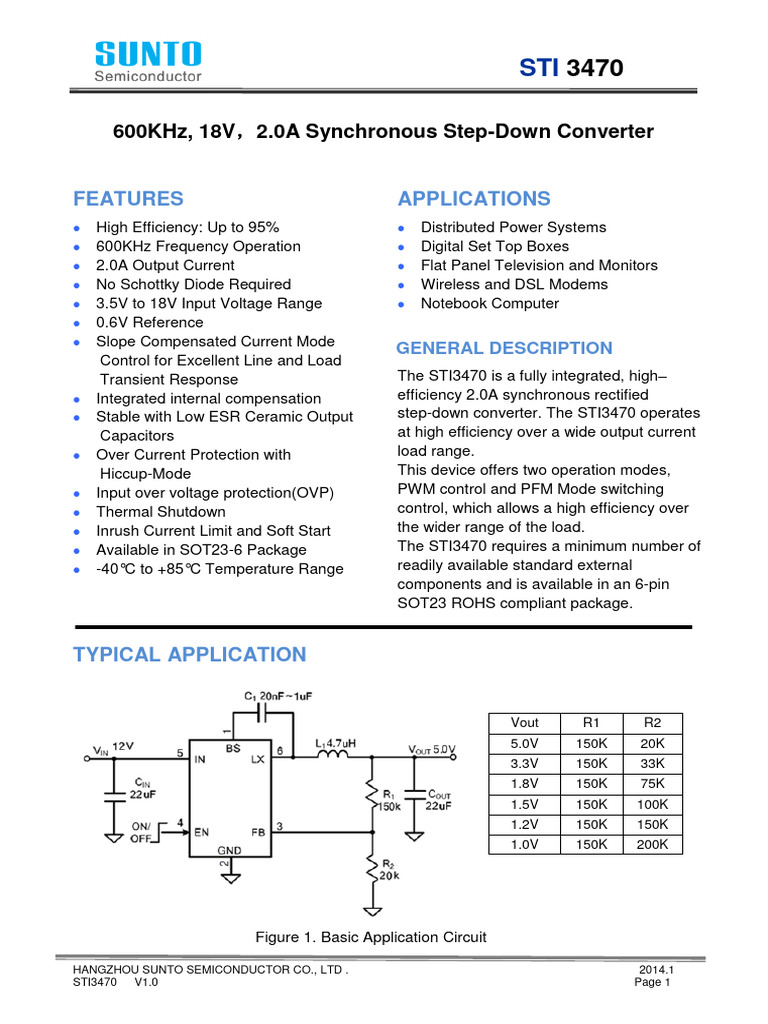s47bc Sti3470 Sot23-6 156 | PDF