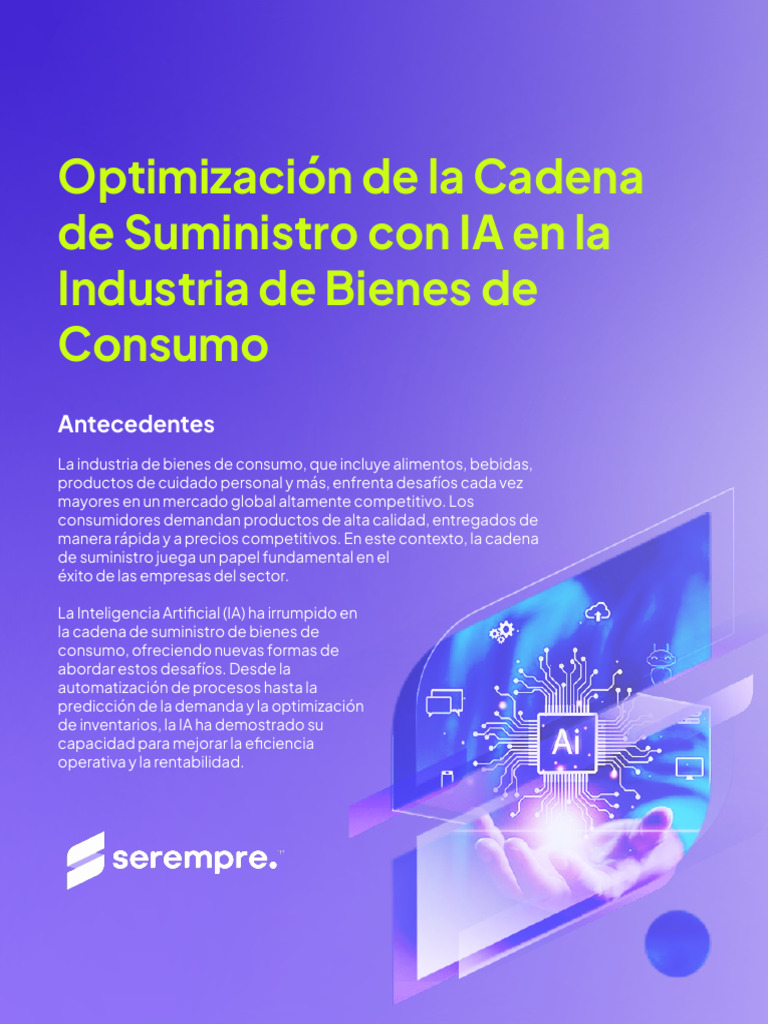 IA en la Cadena de Suministro CPG | PDF