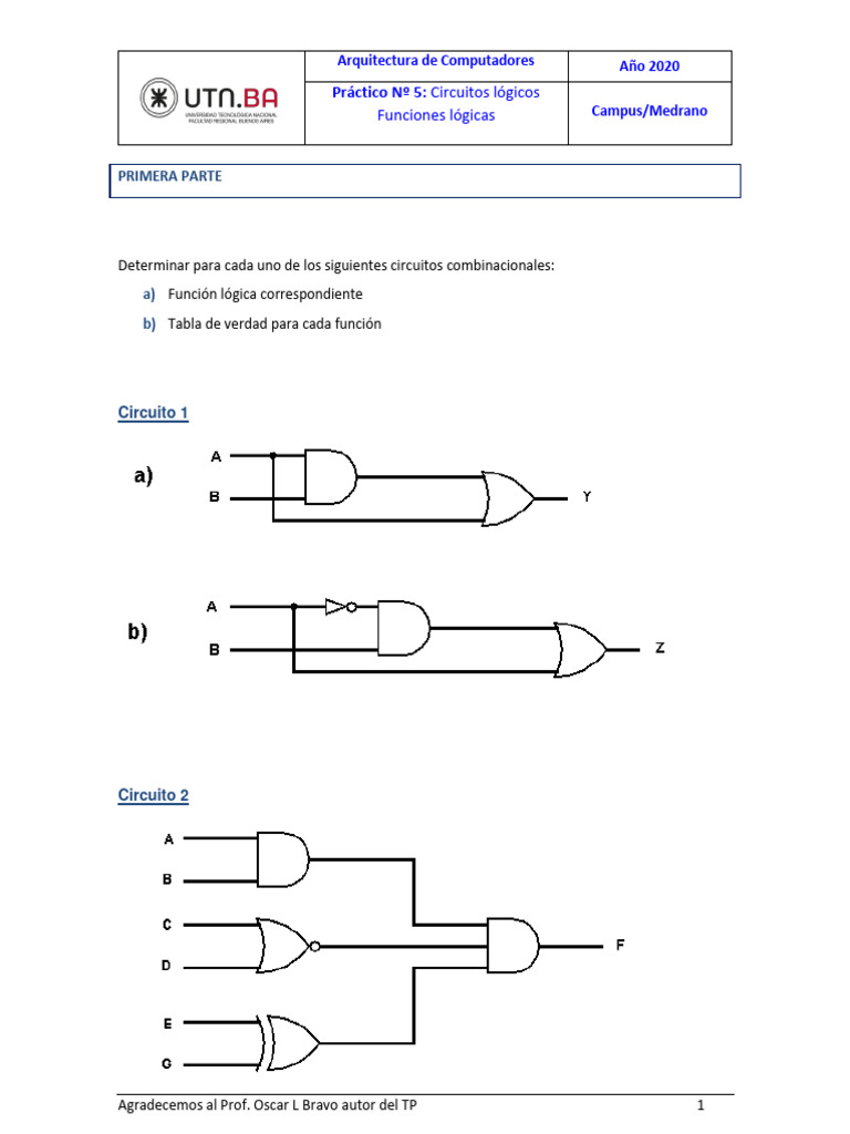 TP5 Compuertas Lógicas V2 | PDF