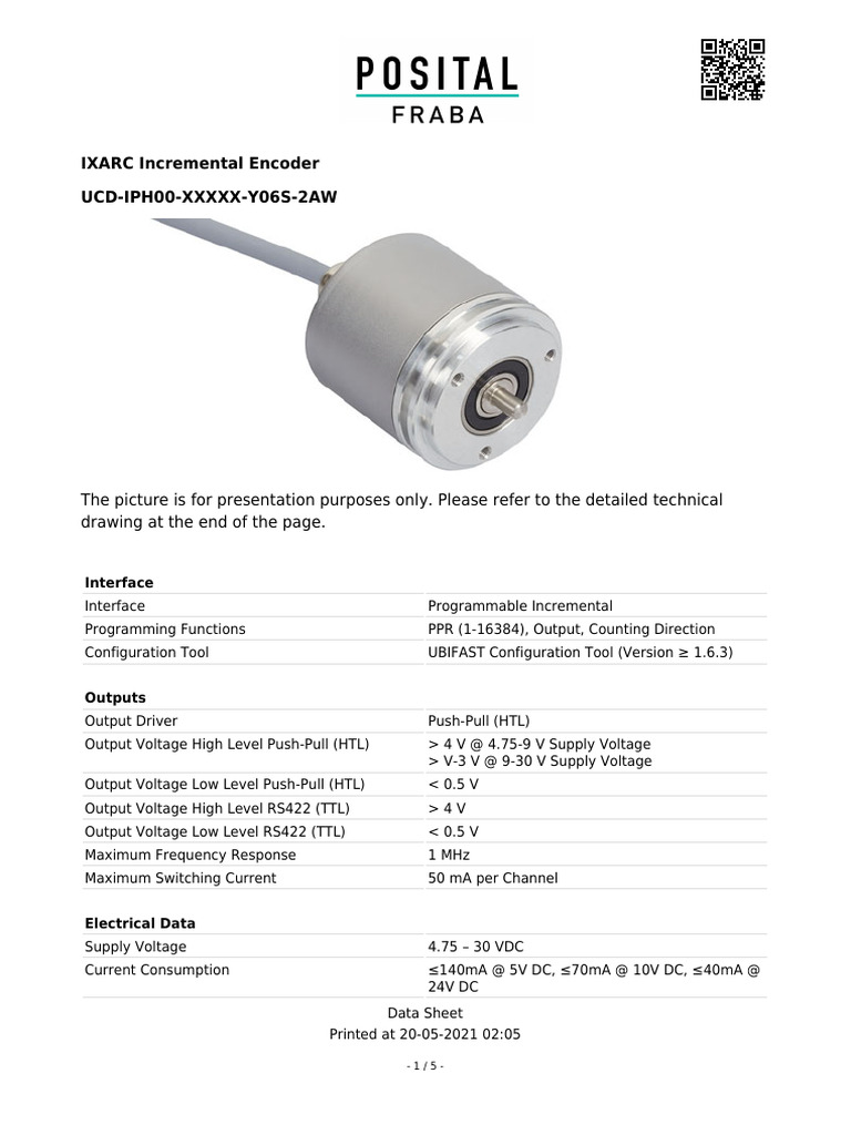 IXARC UCD Incremental Encoder Datasheet | PDF | Electrical Connector ...
