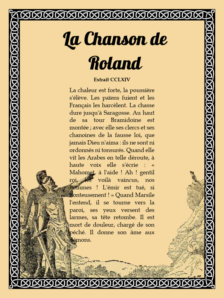 Extrait De La Chanson De Roland PDF