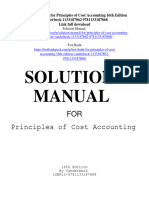 Solution Manual For Principles of Cost Accounting 16th Edition Vanderbeck 1133187862 9781133187868