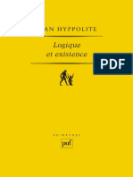 Logique Et Existence (Jean Hyppolite (Hyppolite, Jean) )