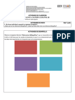 Actividades de Classroom Del 07 Al 10 de Diciembre de 2020 Español III