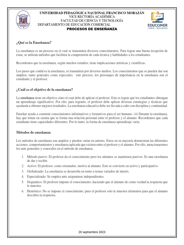 Procesos de Enseñanza. PPI | PDF | Crecimiento personal y profesional