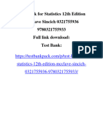 Test Bank For Statistics 12th Edition McClave Sincich 0321755936 9780321755933
