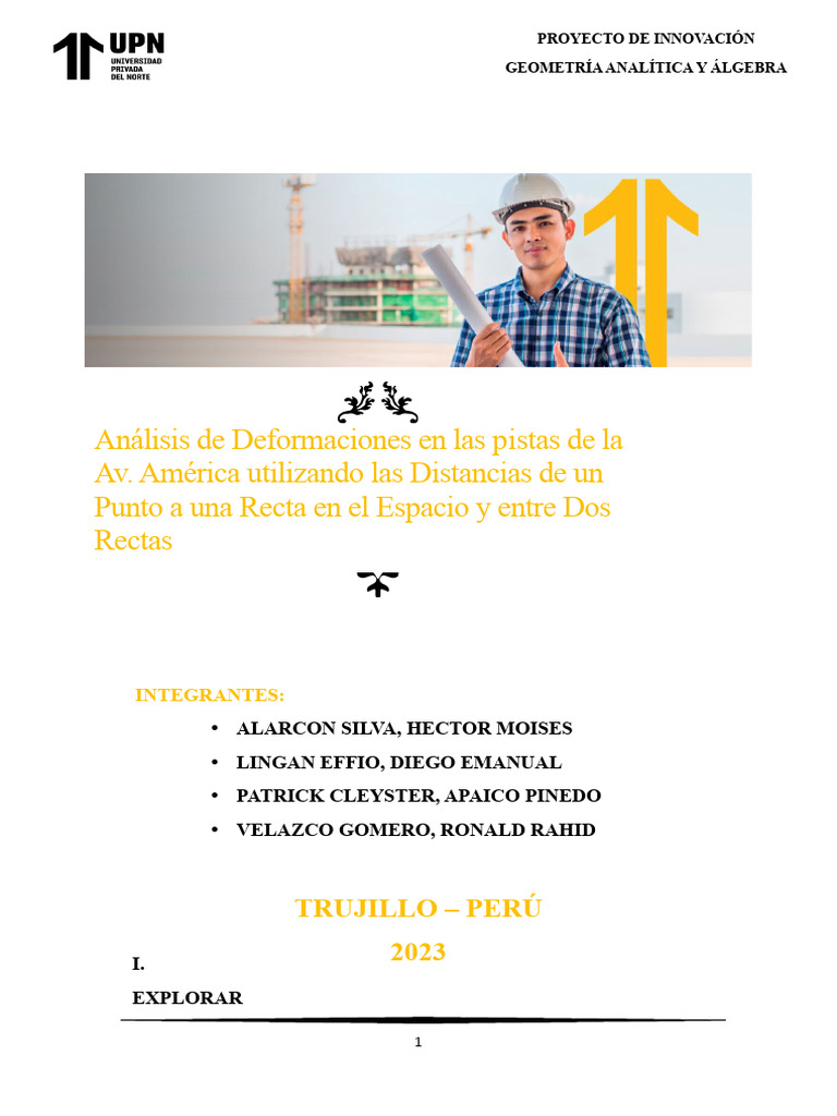 Proyecto de Geometría Analítica en Trujillo | PDF | Tecnología | Negocios