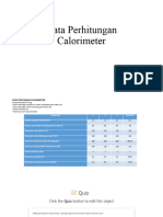 Data Perhitungan Calorimeter