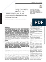 Guidelines and Recommendations For Laboratory Analysis in The Diagnosis and Management of Diabetes Mellitus - Summary