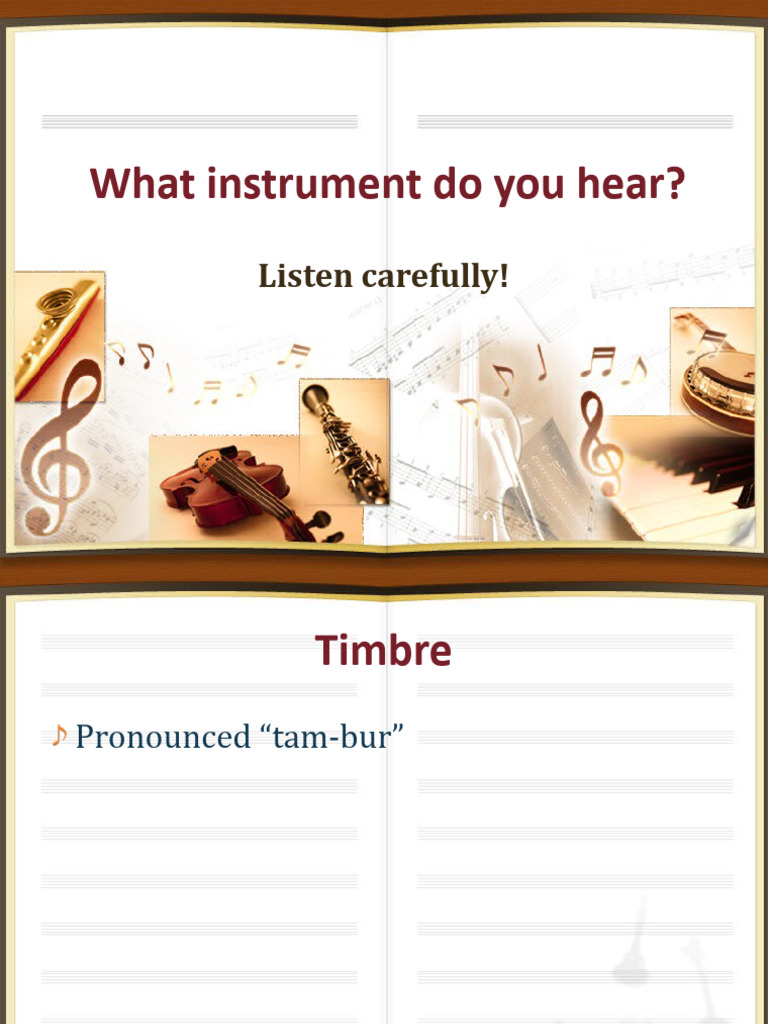 Timbre Lesson Plan Powerpoint Music Appreciation PDF