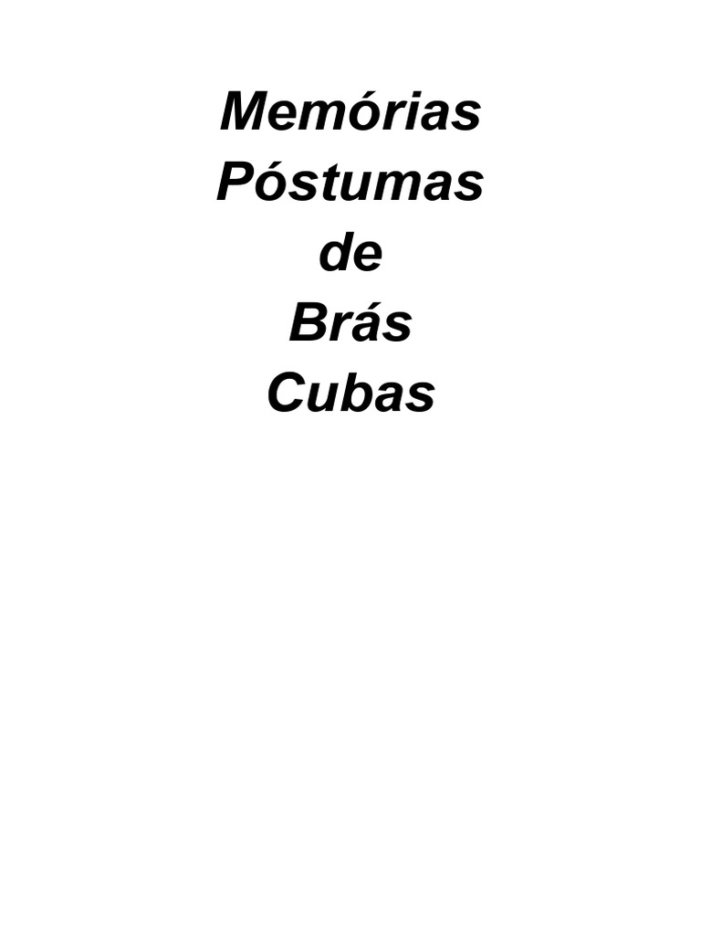 Memória Póstuma de Brás Cubas PDF