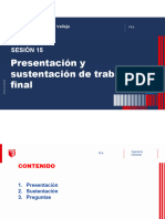 Sesión 15 Presentación y Sustentación de Trabajo Final