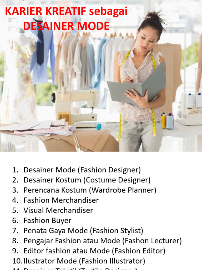 Profesi di Dunia Desain Busana | PDF | Karier & Perkembangan | Seni