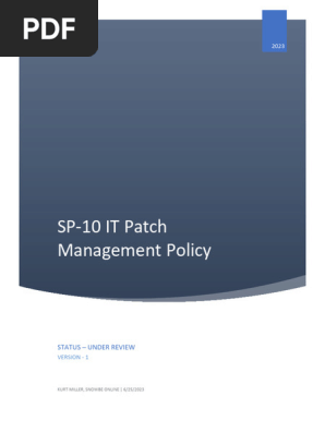 patch management policy