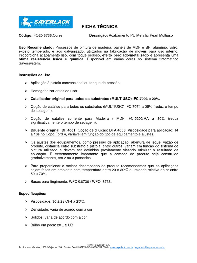 FO20 6736 Cores-1 | PDF