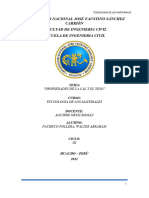 Informe Caracteristicas de La Cal y El Yeso