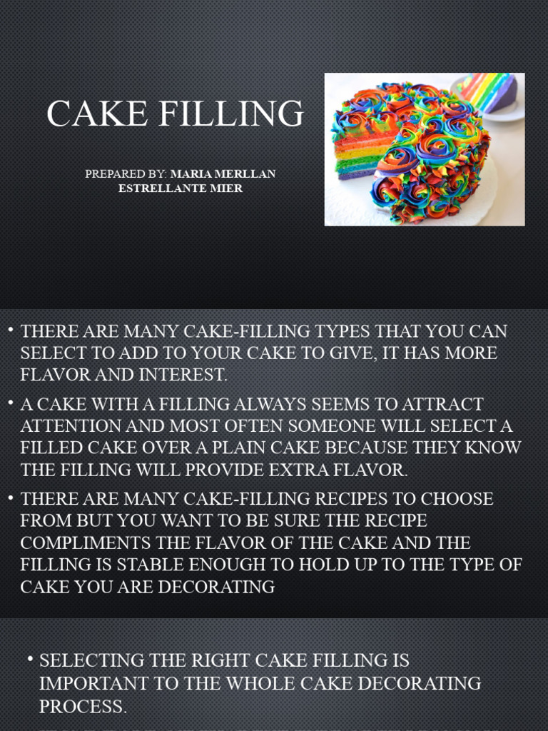 Advance Baking 9 (Cake Filling) | PDF