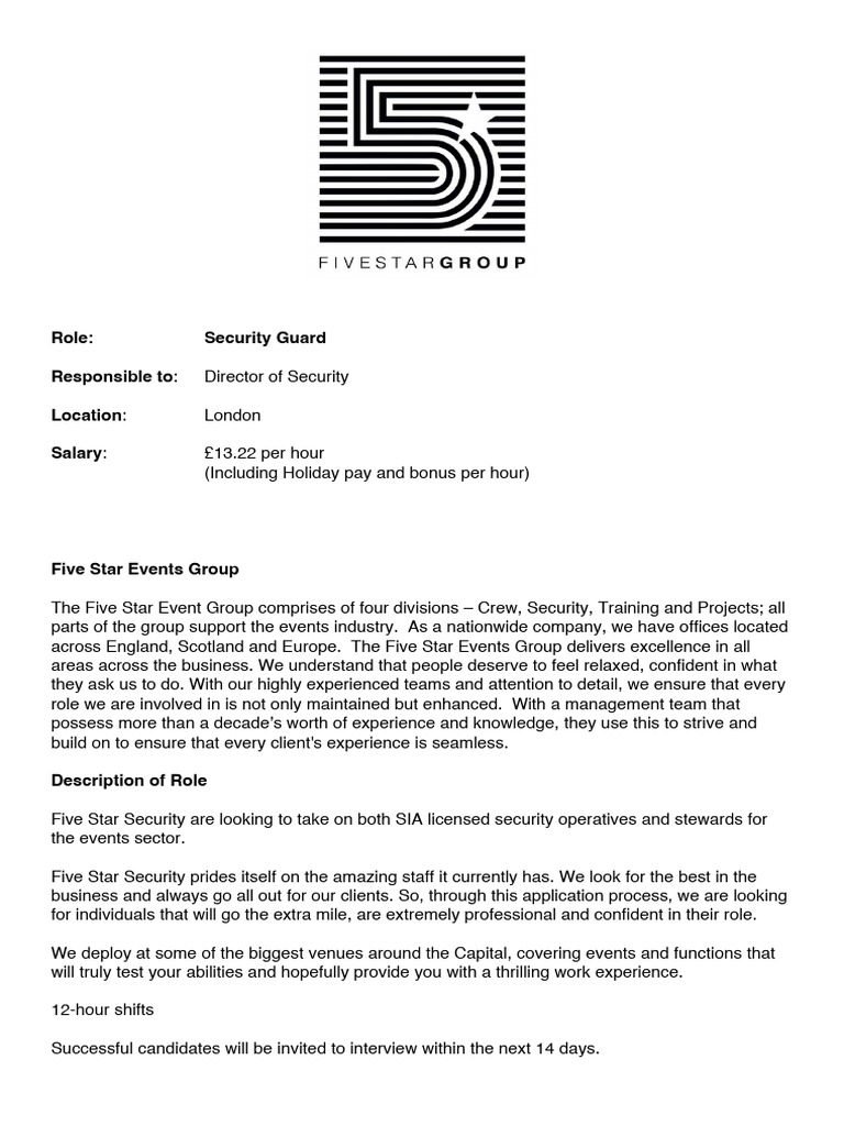 Event Security Supervisor Resume Guide | PDF | Career & Growth | Business