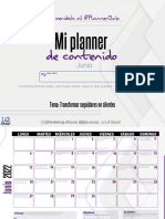 Planner de Contenido JUNIO 2022