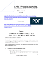 Solution Manual For Selling Today Creating Customer Value Canadian 7th Edition Manning 0133156850 9780133156850